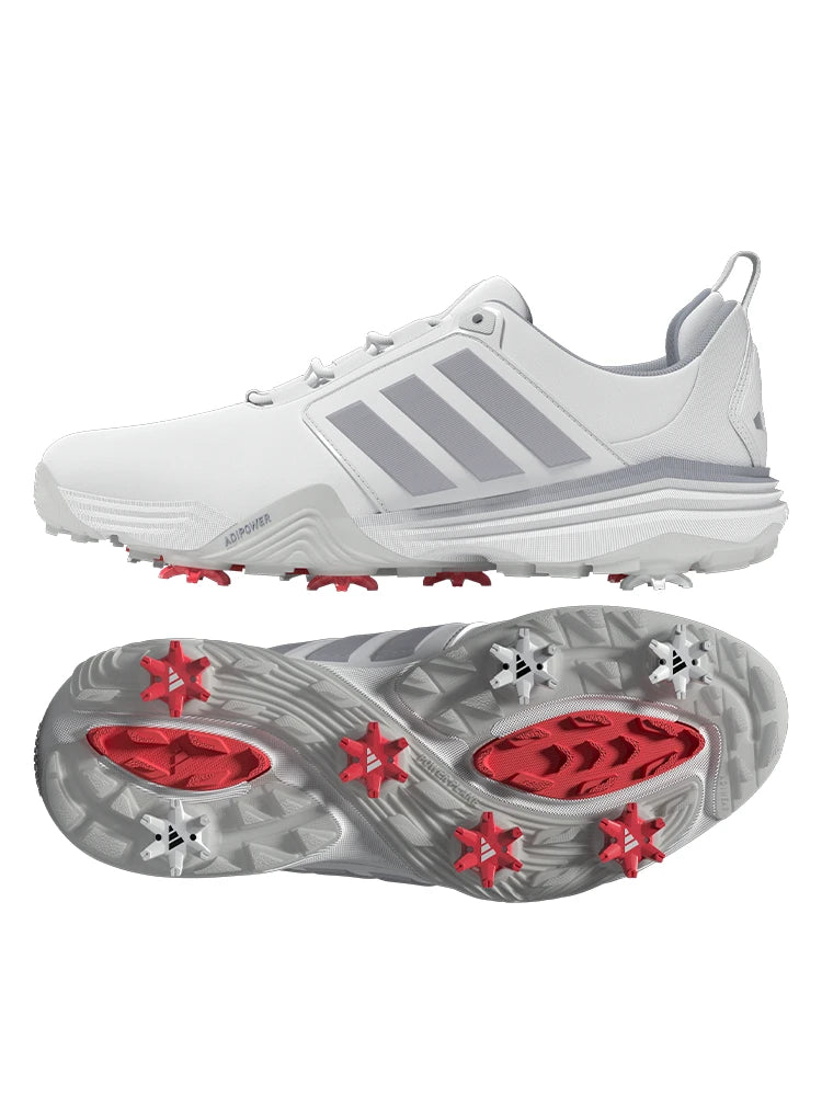 adidas Adipower 26 Wide Golf Shoes - Ftwr White/Silver Met./Halo Silver