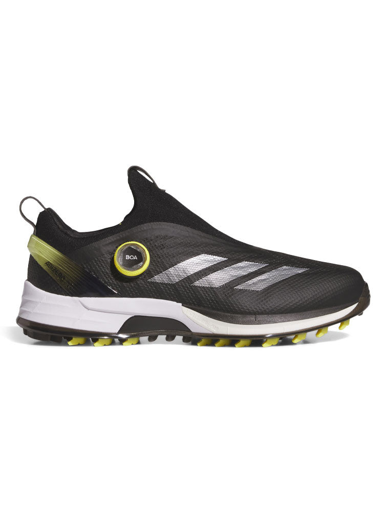 adidas Adizero ZG BOA Spikeless Golf Shoes - Core Black/Silver Met./Pure Sulfur