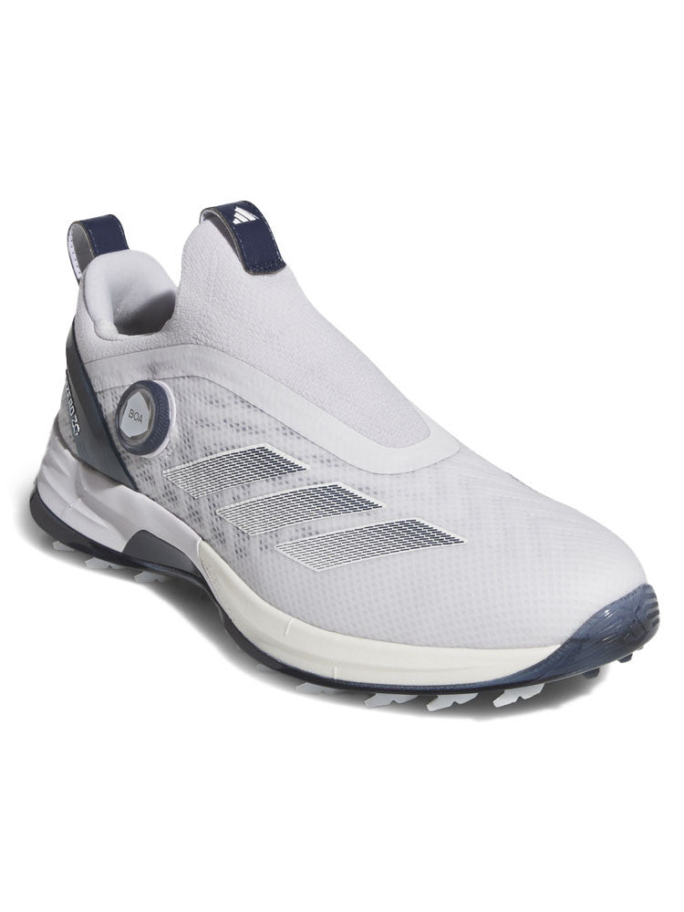 adidas Adizero ZG BOA Spikeless Golf Shoes - Ftwr White/Collegiate Navy/Grey