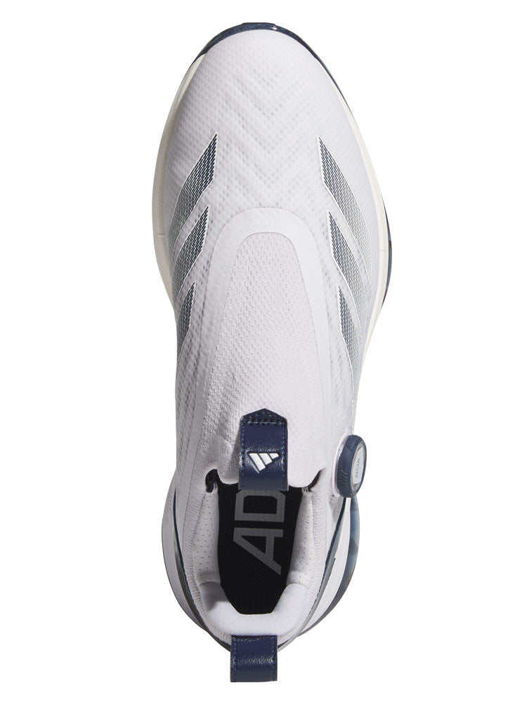 adidas Adizero ZG BOA Spikeless Golf Shoes - Ftwr White/Collegiate Navy/Grey