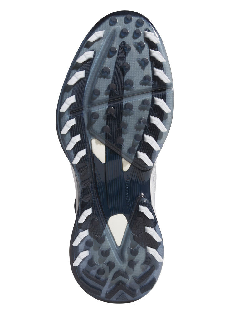 adidas Adizero ZG BOA Spikeless Golf Shoes - Ftwr White/Collegiate Navy/Grey
