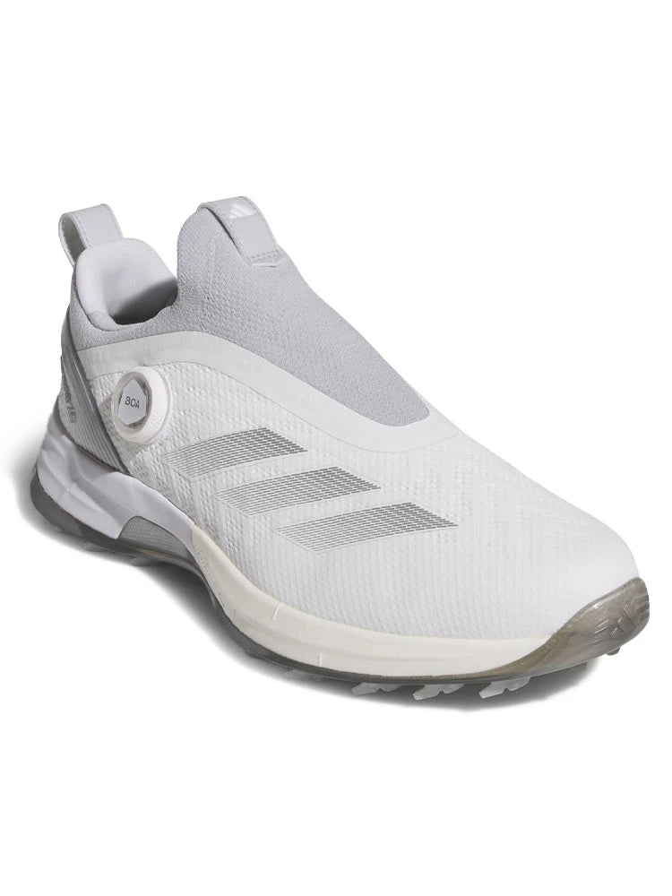 adidas Adizero ZG BOA Spikeless Golf Shoes - Ftwr White/Silver Met./Solid Grey