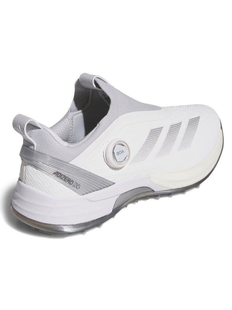 adidas Adizero ZG BOA Spikeless Golf Shoes - Ftwr White/Silver Met./Solid Grey