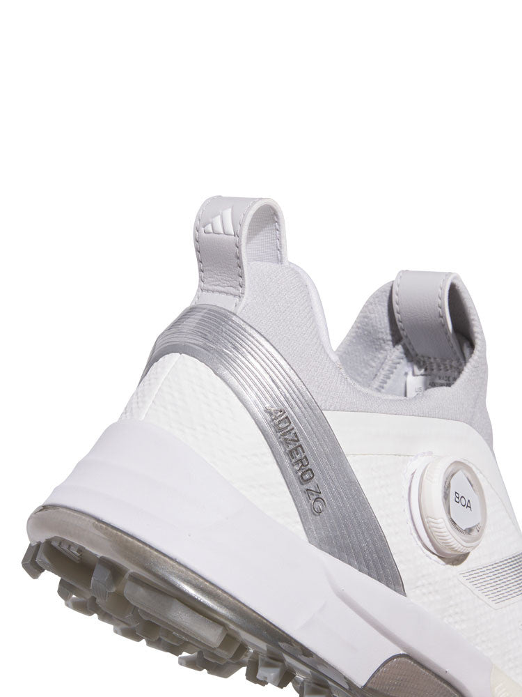 adidas Adizero ZG BOA Spikeless Golf Shoes - Ftwr White/Silver Met./Solid Grey