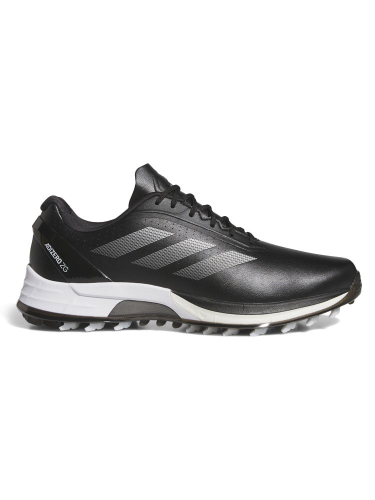adidas Adizero ZG Spikeless Golf Shoes - Core Black/Silver Met./Lucid Lemon
