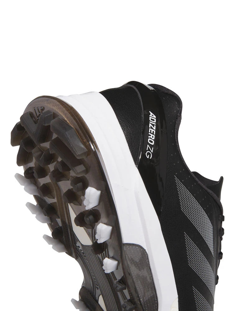 adidas Adizero ZG Spikeless Golf Shoes - Core Black/Silver Met./Lucid Lemon
