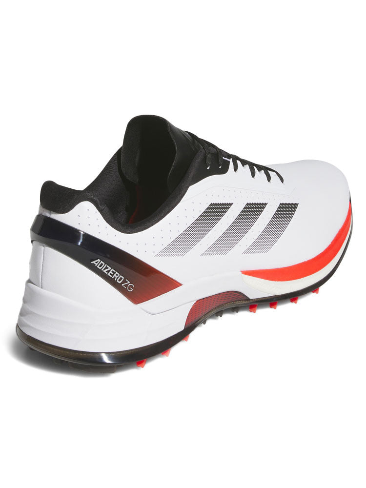 adidas Adizero ZG Spikeless Golf Shoes - Ftwr White/Lucid Red/Core Black