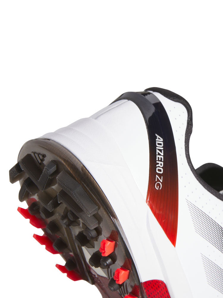 adidas Adizero ZG Spikeless Golf Shoes - Ftwr White/Lucid Red/Core Black