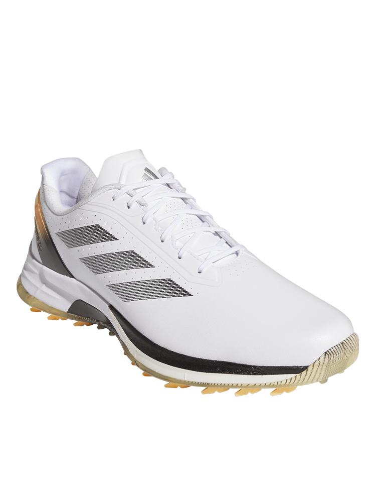 adidas Adizero ZG Spikeless Golf Shoes - Ftwr White/Core Black/Ice Tangerine