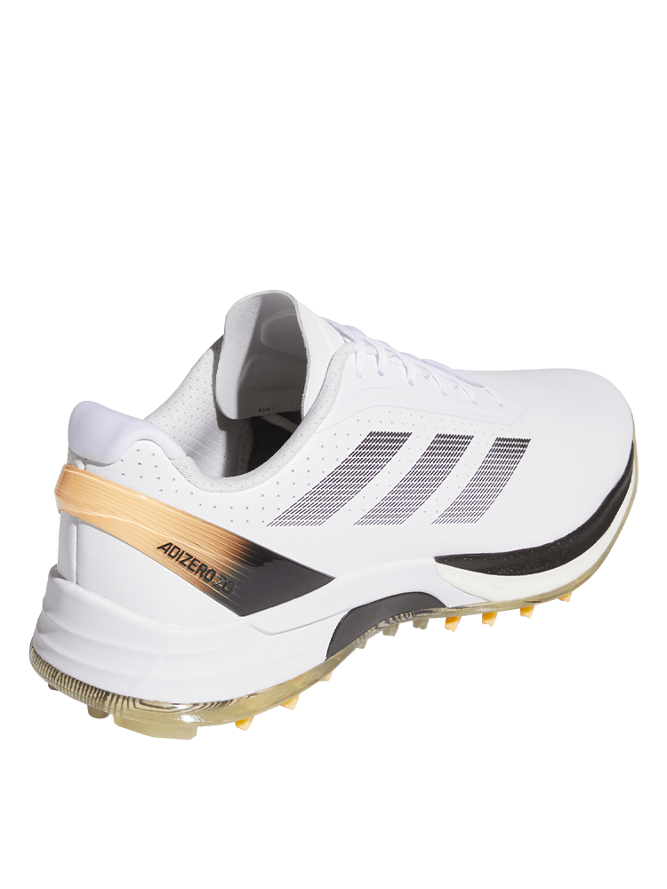 adidas Adizero ZG Spikeless Golf Shoes - Ftwr White/Core Black/Ice Tangerine