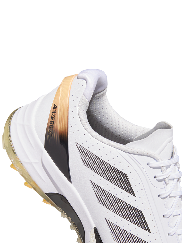 adidas Adizero ZG Spikeless Golf Shoes - Ftwr White/Core Black/Ice Tangerine