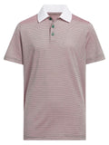 adidas Boy's Ottoman Striped Short Sleeve Polo Shirt - Collegiate Green