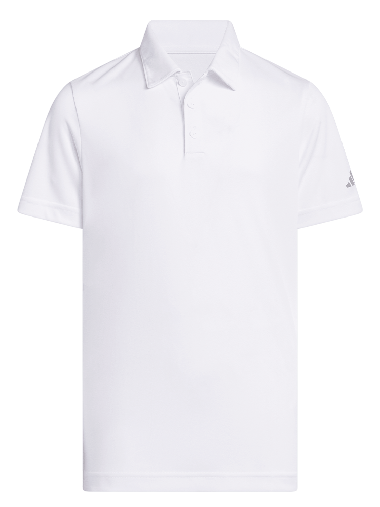 adidas Boys Performance Short Sleeve Polo - White