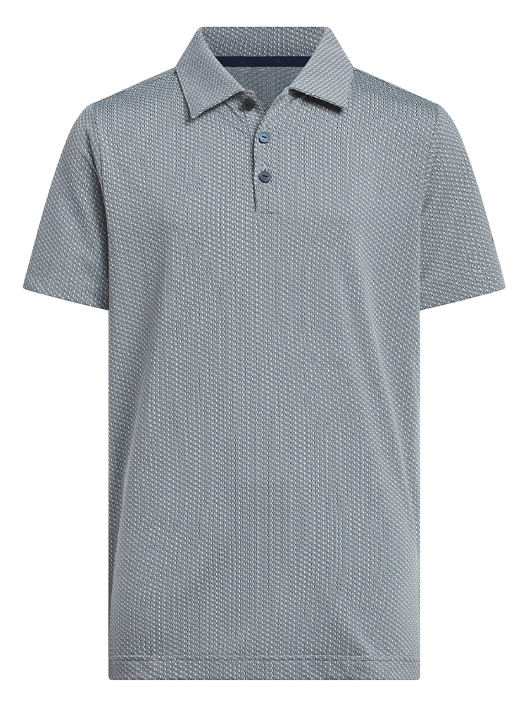 adidas Boys Textured Short Sleeve Polo - Wonder Sage
