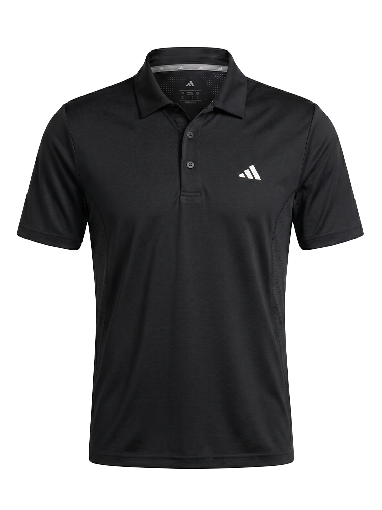 adidas Climacool Back 3-Stripes Polo Shirt - Black