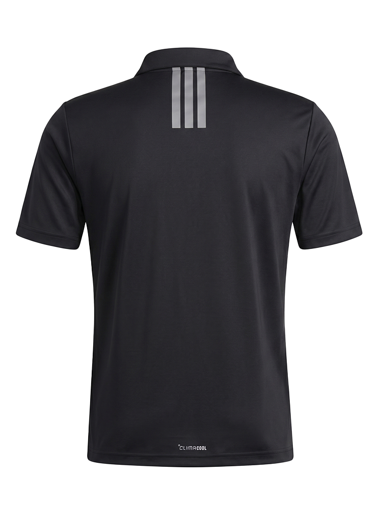 adidas Climacool Back 3-Stripes Polo Shirt - Black