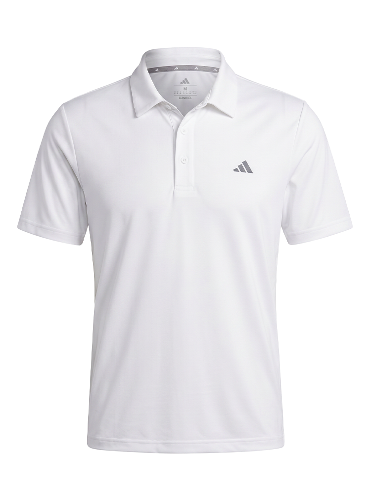 adidas Climacool Back 3-Stripes Polo Shirt - White