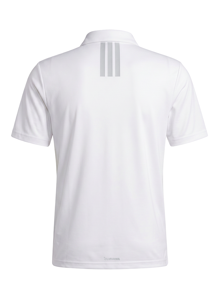 adidas Climacool Back 3-Stripes Polo Shirt - White