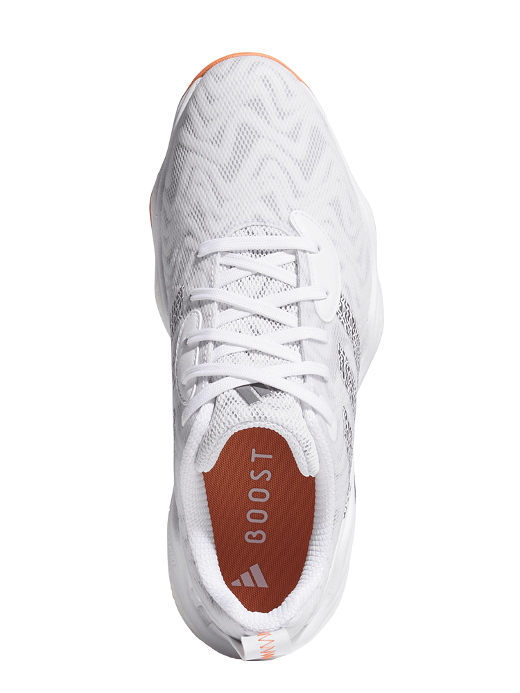 adidas Codechaos 25 Spikeless Golf Shoes - Ftwr White/Iron Met./Dusty Orange