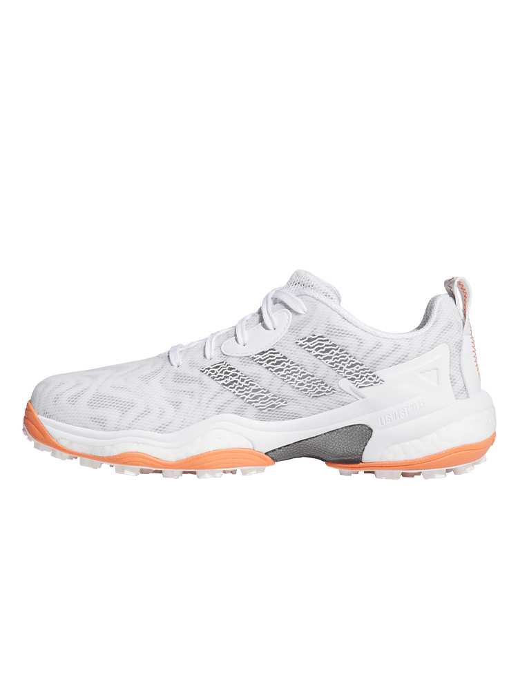 adidas Codechaos 25 Spikeless Golf Shoes - Ftwr White/Iron Met./Dusty Orange