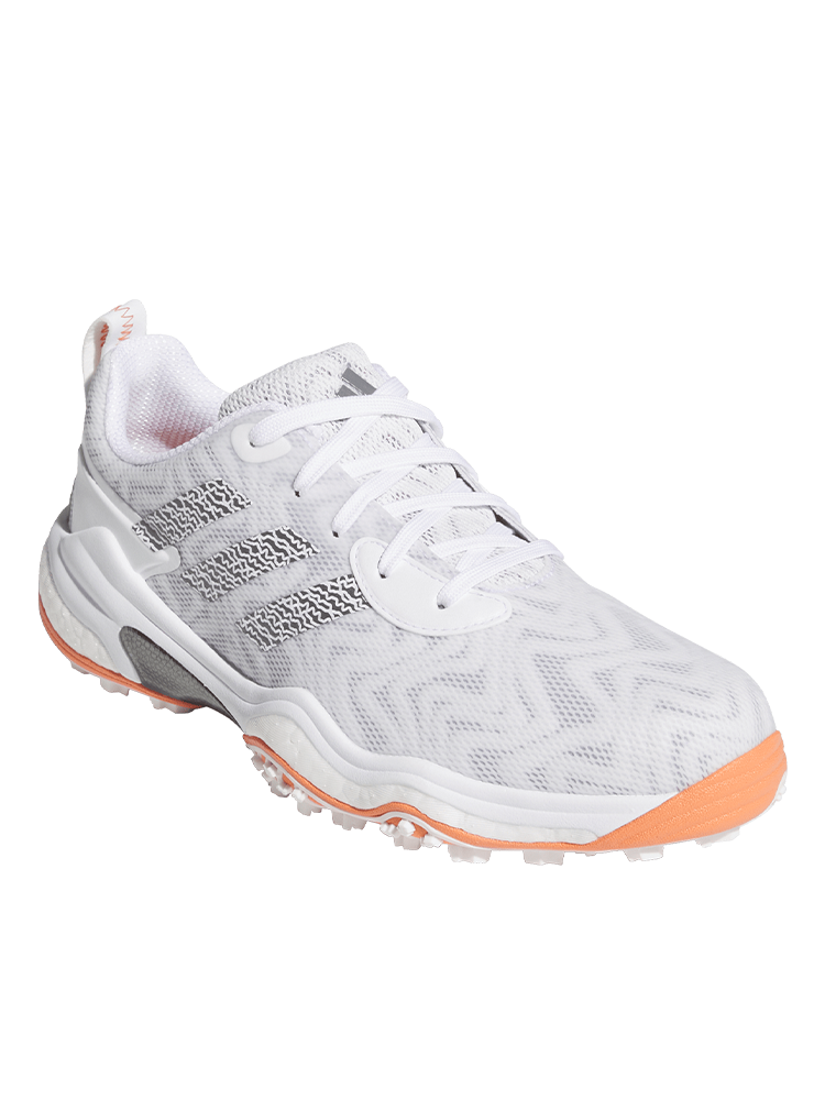 adidas Codechaos 25 Spikeless Golf Shoes - Ftwr White/Iron Met./Dusty Orange