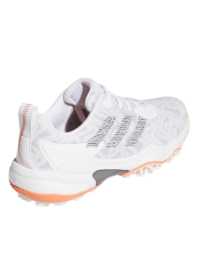adidas Codechaos 25 Spikeless Golf Shoes - Ftwr White/Iron Met./Dusty Orange