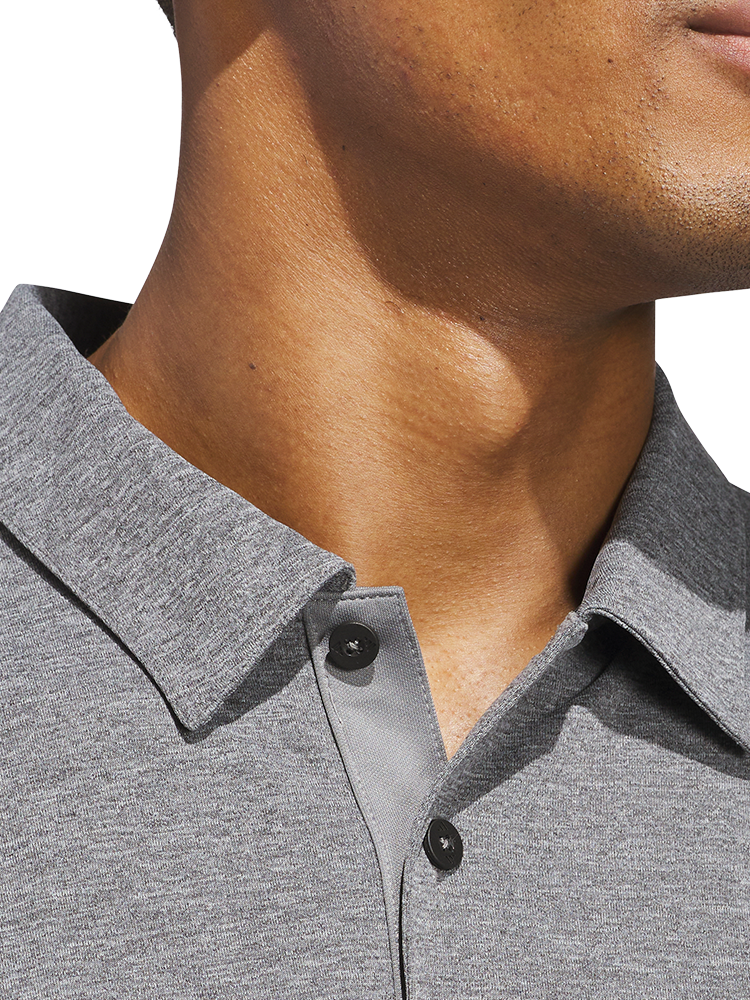 adidas Core Heather Polo Shirt - Black Melange