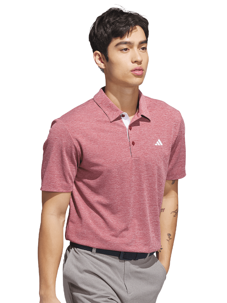 adidas Core Heather Polo Shirt - Collegiate Burgundy Mel.