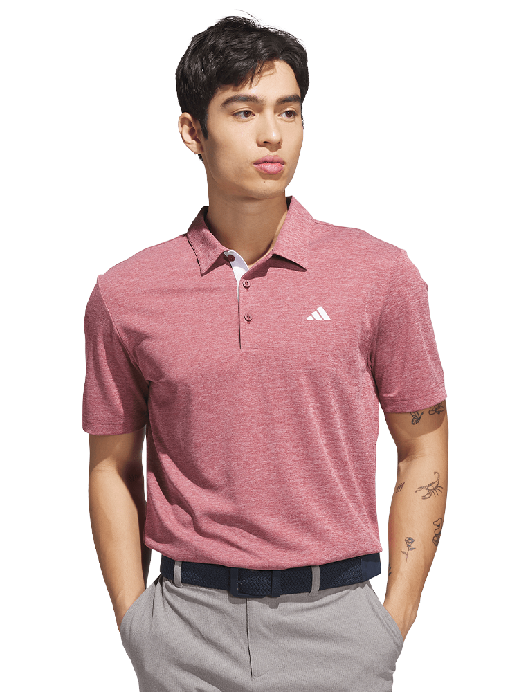 adidas Core Heather Polo Shirt - Collegiate Burgundy Mel.