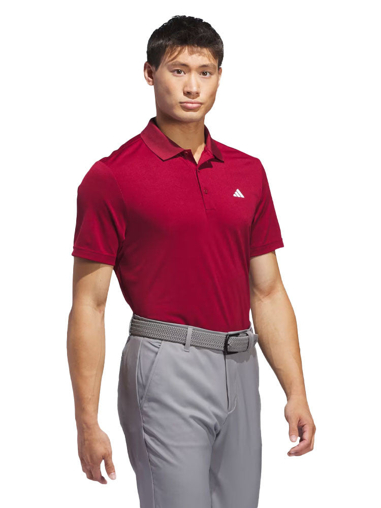 adidas Core Performance PrimeGreen Polo Shirt - Collegiate Burgundy