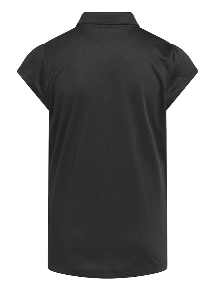 adidas Girls Performance Short Sleeve Polo - Black