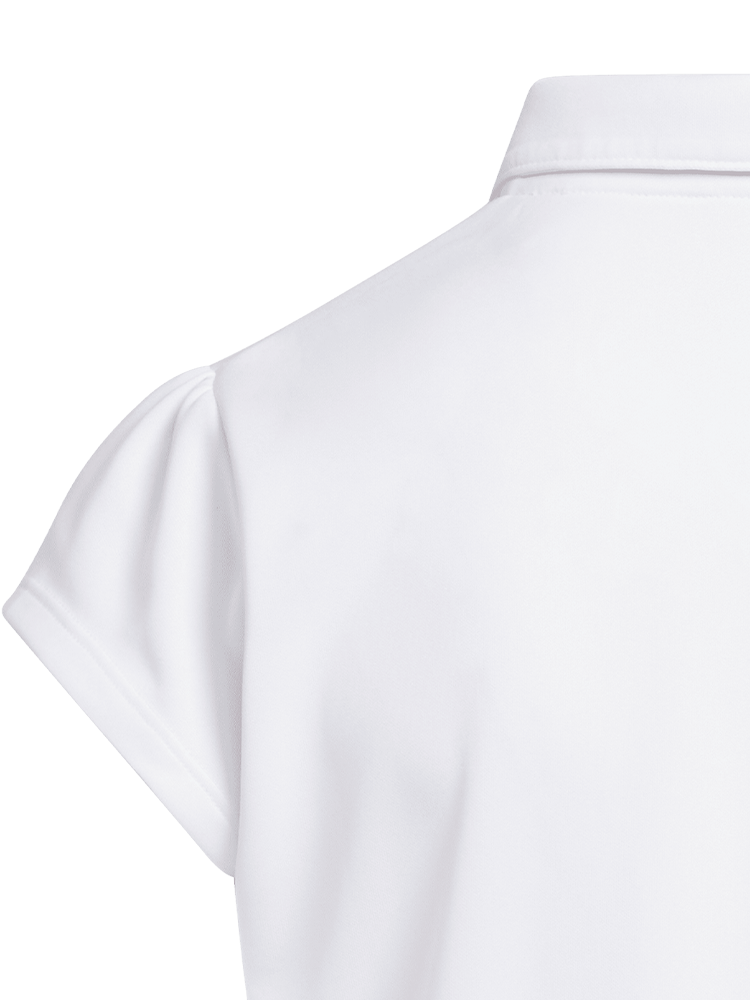 adidas Girls Performance Short Sleeve Polo - White