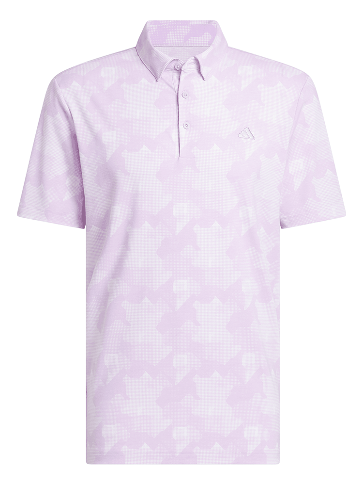 adidas Go-To Printed Polo Shirt - Powder Plum/White