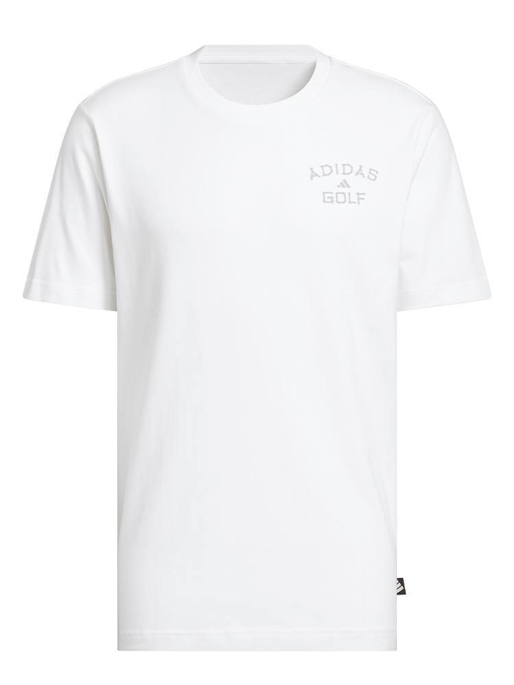 adidas Golf Chip in Paradise Graphic T-Shirt - White