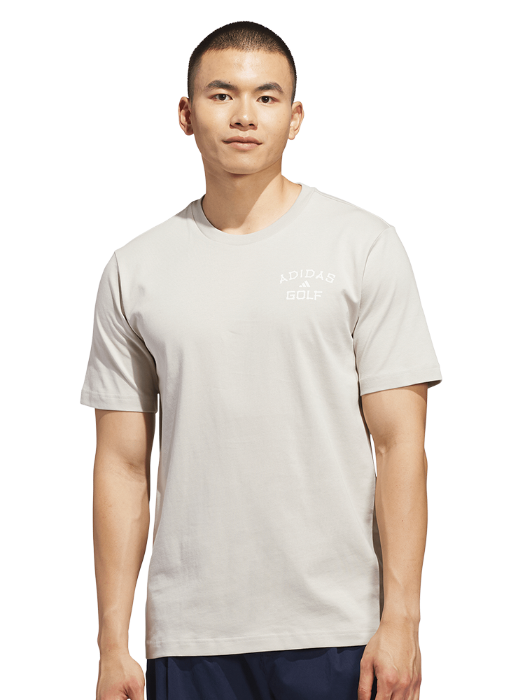 adidas Golf Chip in Paradise Graphic T-Shirt - Wonder Alumina