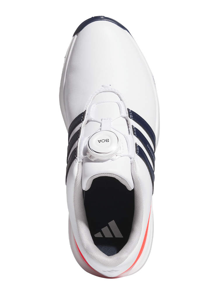 adidas Junior Tour360 24 BOA Golf Shoes - Ftwr White/Collegiate Navy/Lucid Red