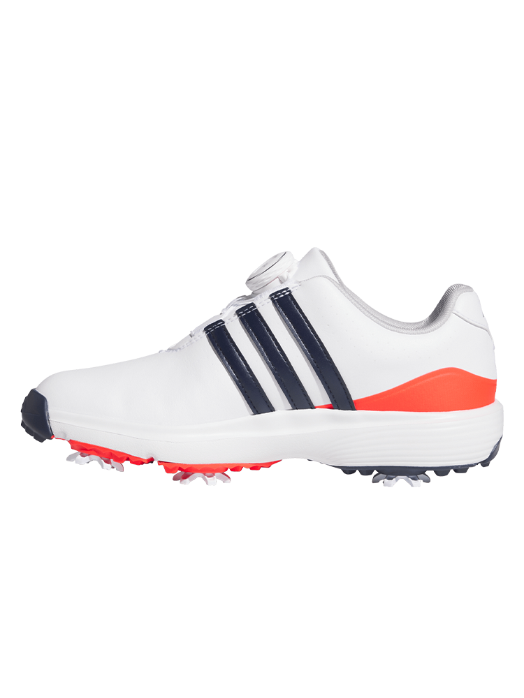 adidas Junior Tour360 24 BOA Golf Shoes - Ftwr White/Collegiate Navy/Lucid Red