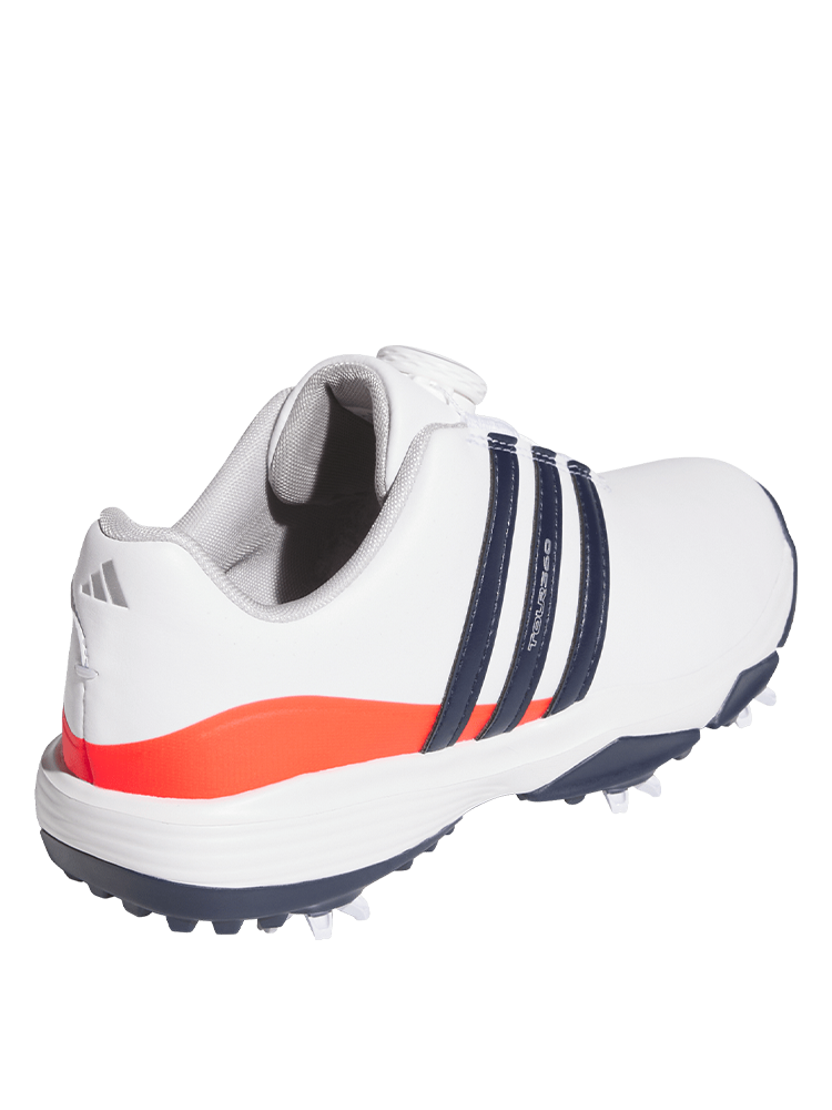 adidas Junior Tour360 24 BOA Golf Shoes - Ftwr White/Collegiate Navy/Lucid Red