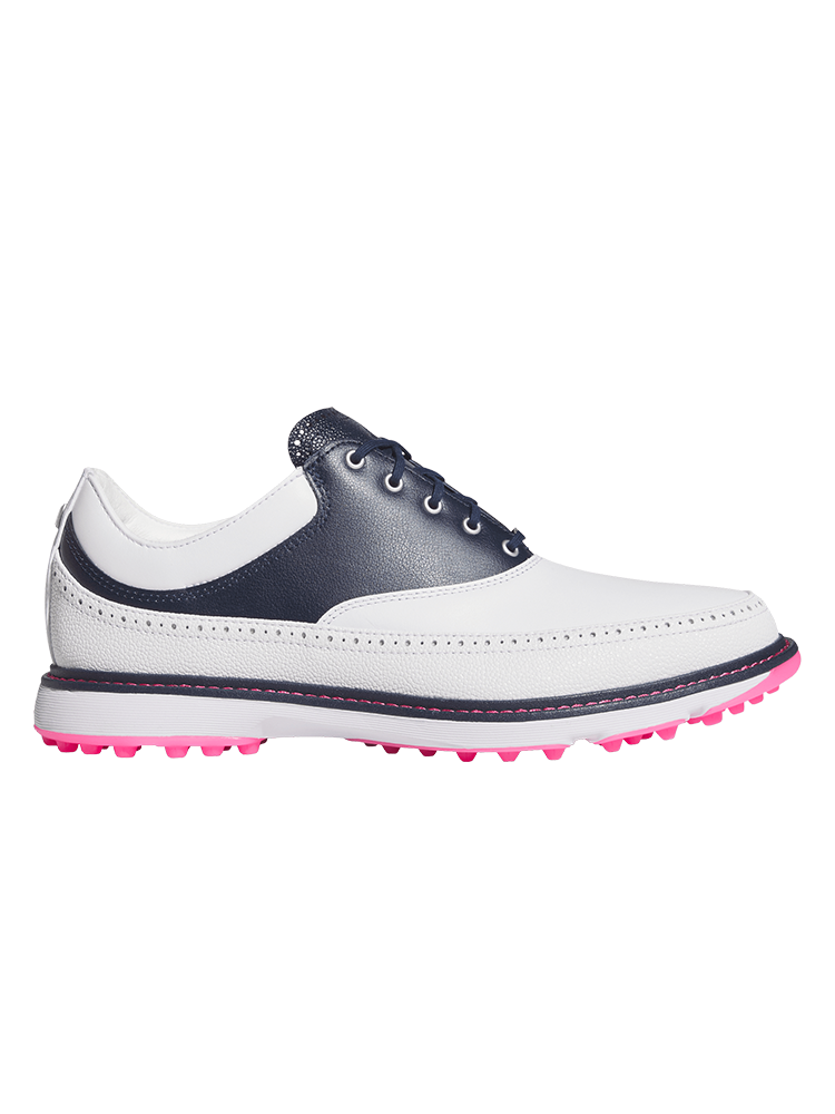 adidas MC80 Spikeless Golf Shoes - Ftwr White/Collegiate Navy/Lucid Pink