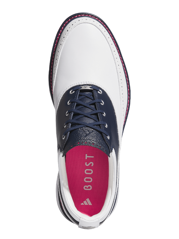 adidas MC80 Spikeless Golf Shoes - Ftwr White/Collegiate Navy/Lucid Pink