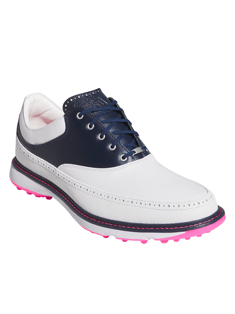 adidas MC80 Spikeless Golf Shoes - Ftwr White/Collegiate Navy/Lucid Pink