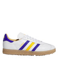 adidas Originals Gazelle Leather Spikeless Golf Shoes - Ftwr White/Blue/Yellow