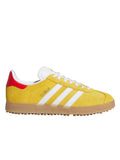 adidas Originals Gazelle Spikeless Golf Shoes - Bold Gold/White/Better Scarlet