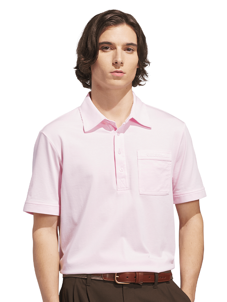 adidas Originals Pocket Polo - Clear Pink/Chalk White