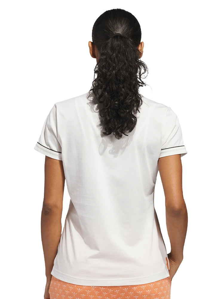 adidas Originals Womens Solid Polo - Chalk White