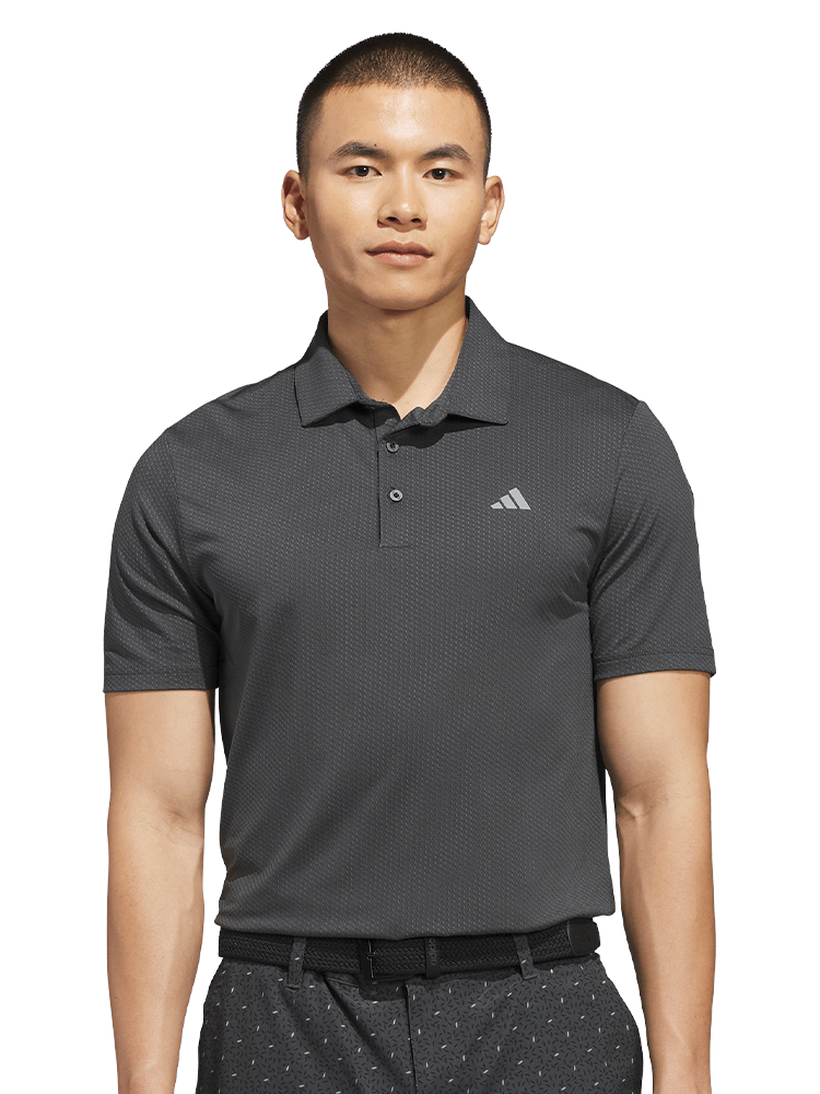 adidas Performance Textured Polo Shirt - Carbon/Black