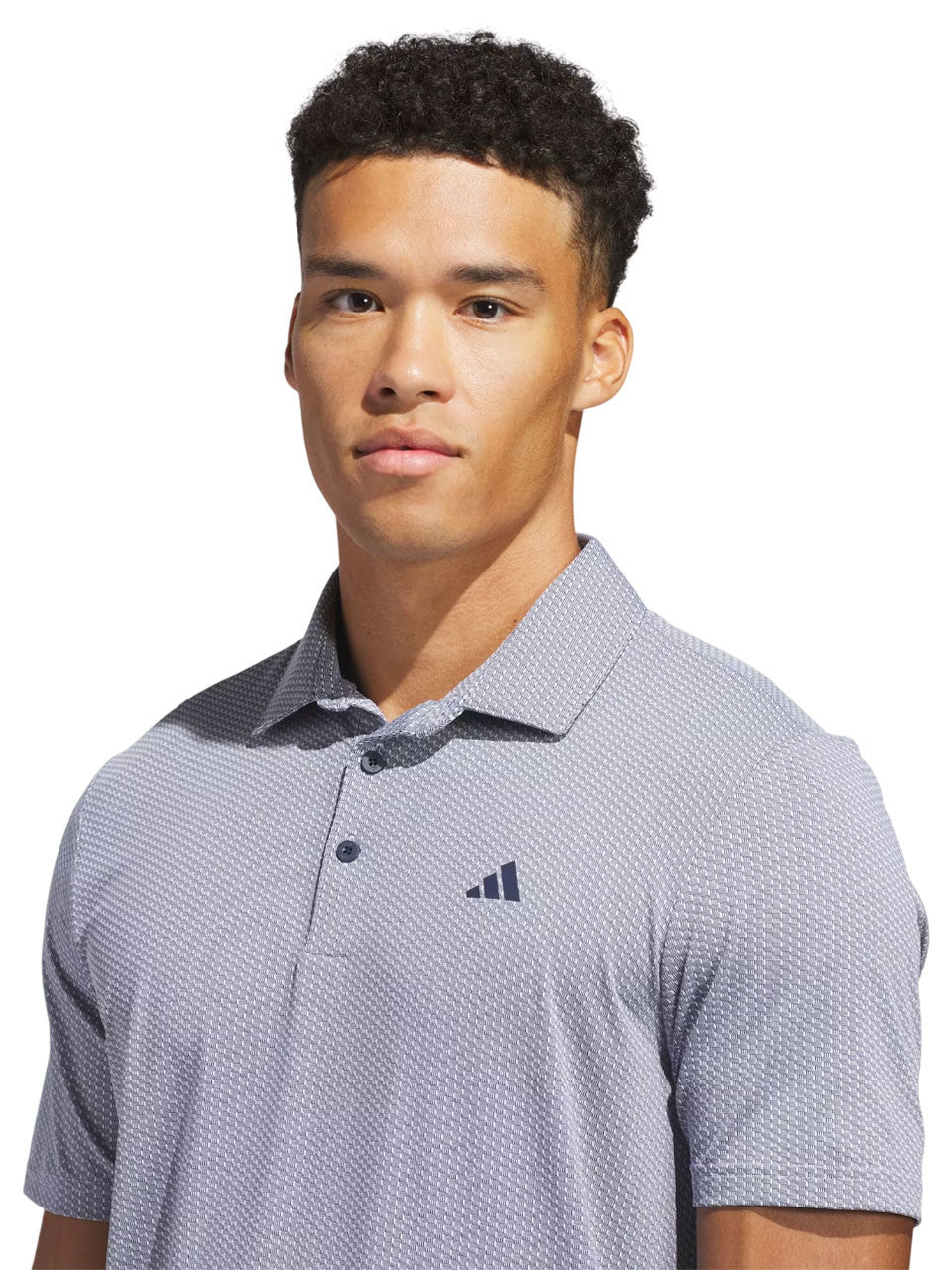 adidas Performance Textured Polo Shirt - White/Collegiate Navy
