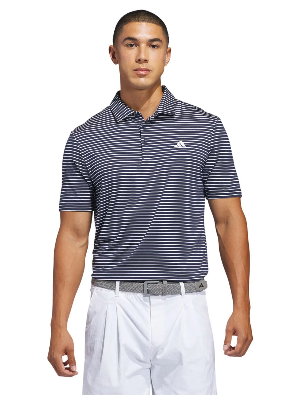 adidas Performance Two-Colour Stripe Polo Shirt - Collegiate Navy/White