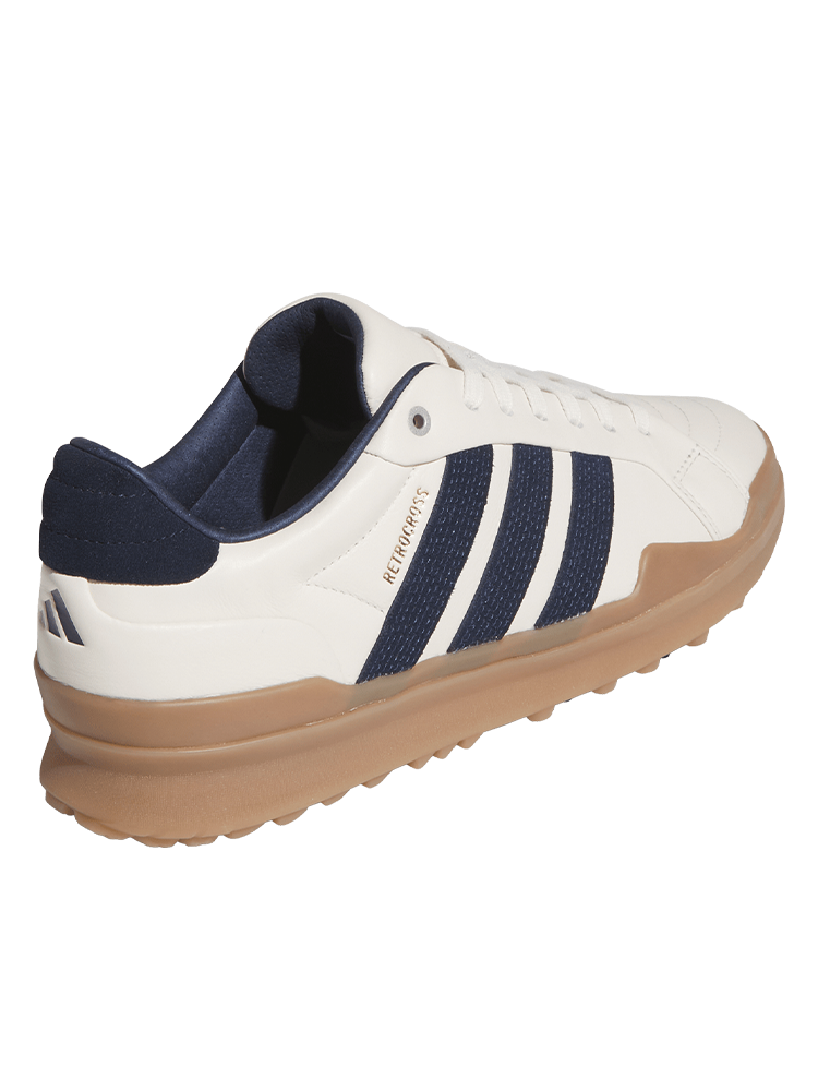 adidas Retrocross Gripmore Spikeless Golf Shoes - Chalk White/Collegiate Navy