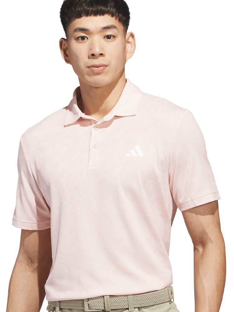 adidas Ultimate365 Jacquard Polo Shirt - Blush Pink